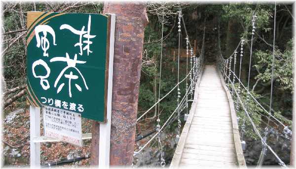 河津七滝温泉つりばし荘 抹茶風呂つり橋
